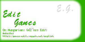 edit gancs business card